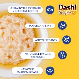 INABA Cat Dashi Delights Kawałki Kurczaka z Tuńczykiem w bulionie 70g - Zdjęcie nr 5