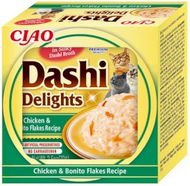 INABA Cat Dashi Delights Kawałki Kurczaka z Płatkami Bonito w bulionie 70g - Zdjęcie nr 2