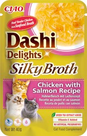 INABA Cat Dashi Delights Kawałki Kurczaka z Łososiem w bulionie 40g - Zdjęcie główne