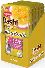 INABA Cat Dashi Delights Kawałki Kurczaka z Łososiem w bulionie 40g - Zdjęcie nr 2