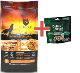 AMBROSIA Dog Adult Chicken / Veggies Kurczak i Warzywa 2kg + GRATIS DOLINA NOTECI - Zdjęcie główne