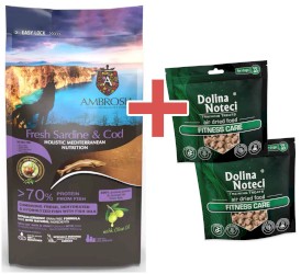 AMBROSIA Dog Senior Light Mediterranean Fresh Sardine / Cod Świeże Ryby 5kg + GRATIS DOLINA NOTECI - Zdjęcie główne