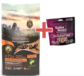 AMBROSIA Dog Senior Light Mediterranean Fresh Turkey Świeży Indyk 1,5kg + GRATIS DOLINA NOTECI - Zdjęcie główne