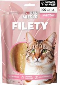 PAN MIĘSKO Filety Kurczak dla kota 100g - Zdjęcie główne