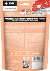 PAN MIĘSKO Patyczki Wołowina Łosoś dla psa 100g - Zdjęcie nr 2