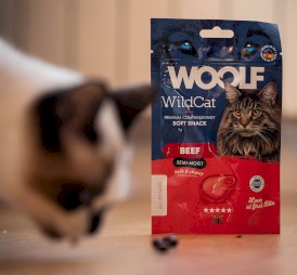WOOLF WildCat Soft Snack Beef Przysmak półwilgotny dla kota z Wołowiną 50g - Zdjęcie nr 2