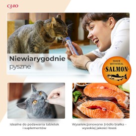INABA Cat Churu Salmon Tuna Łosoś Tuńczyk 4x14g - Zdjęcie nr 5