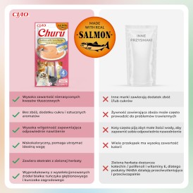 INABA Cat Churu Salmon Tuna Łosoś Tuńczyk 4x14g - Zdjęcie nr 8