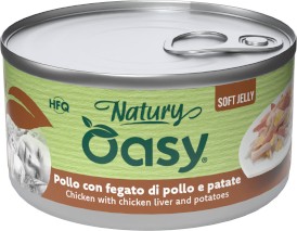 OASY Cat Natury Soft Jelly Kurczak Wątróbka Ziemniaki w galaretce Puszka 150g - Zdjęcie główne