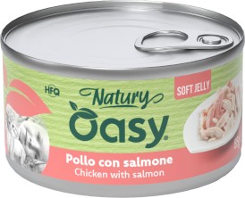 OASY Cat Natury Soft Jelly Kurczak Łosoś w galaretce Puszka 85g - Zdjęcie główne