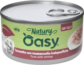OASY Cat Natury Soft Jelly Tuńczyk Krewetki w galaretce Puszka 150g - Zdjęcie główne