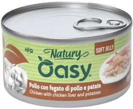 OASY Cat Natury Soft Jelly Kurczak Wątróbka Ziemniaki w galaretce Puszka 85g - Zdjęcie główne
