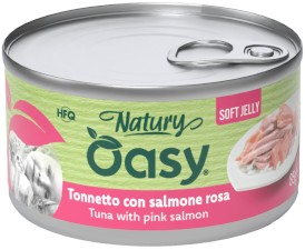 OASY Cat Natury Soft Jelly Tuńczyk Łosoś w galaretce Puszka 85g - Zdjęcie główne