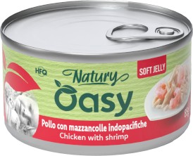 OASY Cat Natury Soft Jelly Kurczak Krewetki w galaretce Puszka 85g - Zdjęcie główne