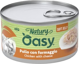 OASY Cat Natury Soft Jelly Kurczak Ser w galaretce Puszka 85g - Zdjęcie główne