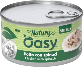 OASY Cat Natury Soft Jelly Kurczak Szpinak w galaretce Puszka 85g - Zdjęcie główne