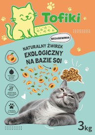 TOFIKI Żwirek sojowy zbrylający Brzoskwinia 3kg - Zdjęcie główne