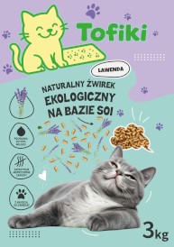 TOFIKI Żwirek sojowy zbrylający Lawenda 3kg - Zdjęcie główne