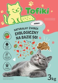 TOFIKI Żwirek sojowy zbrylający Arbuz 3kg - Zdjęcie główne