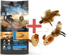 AMBROSIA Cat Senior / Adult Sterilized Light Fresh Trout / Rabbit Świeży Pstrąg i Królik 1,5kg + MYSZKI GRATIS! - Zdjęcie główne