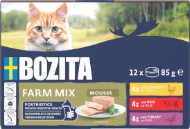 BOZITA Mousse Farm Mix Mus bez zbóż dla kota 12x85g - Zdjęcie nr 3