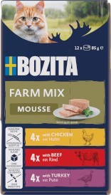 BOZITA Mousse Farm Mix Mus bez zbóż dla kota 12x85g - Zdjęcie nr 4