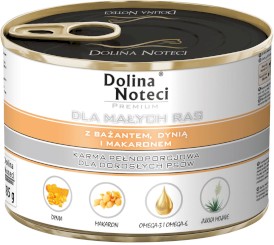 DOLINA NOTECI PREMIUM Małe Rasy Bażant Dynia Makaron 12x185g - Zdjęcie nr 3