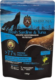 AMBROSIA Dog Adult Mediterranean Fresh Sardine / Tuna Świeże Ryby 100g ⬛⬛BLACKWEEK⬛⬛ - Zdjęcie główne