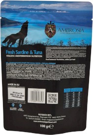 AMBROSIA Dog Adult Mediterranean Fresh Sardine / Tuna Świeże Ryby 100g ⬛⬛BLACKWEEK⬛⬛ - Zdjęcie nr 2