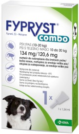 FYPRYST Combo Psy 10-20kg Krople na kleszcze pchły 1szt. - Zdjęcie główne