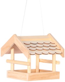 GARDEN & FUN Karmnik drewniany wiszący dla ptaków - Zdjęcie główne