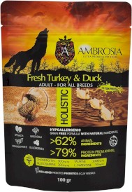 AMBROSIA Dog Adult Fresh Turkey / Duck Świeży Indyk i Kaczka 100g ⬛⬛BLACKWEEK⬛⬛ - Zdjęcie główne