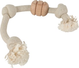 ZOLUX Zabawka sznurowa Wild 3 Węzły z drewnianym krążkiem 24,5cm - Zdjęcie główne