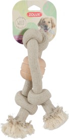 ZOLUX Zabawka sznurowa Wild 3 Węzły z drewnianym krążkiem 24,5cm - Zdjęcie nr 2