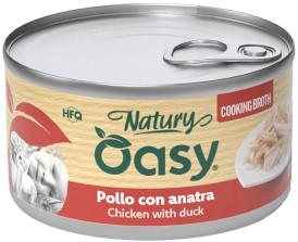 OASY Cat Natury Cooking Brooth Kurczak Kaczka w bulionie Puszka 85g - Zdjęcie główne