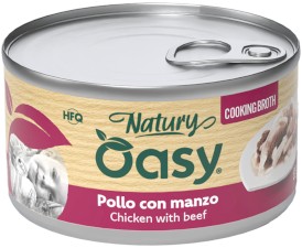 OASY Cat Natury Cooking Brooth Kurczak Wołowina w bulionie Puszka 85g - Zdjęcie główne