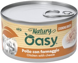 OASY Cat Natury Cooking Brooth Kurczak Ser w bulionie Puszka 85g - Zdjęcie główne