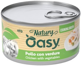 OASY Cat Natury Cooking Brooth Kurczak Warzywa w bulionie Puszka 85g - Zdjęcie główne
