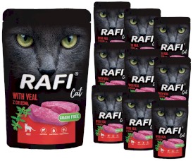 DOLINA NOTECI RAFI Cat Adult Cielęcina bez zbóż 10x100g - Zdjęcie główne