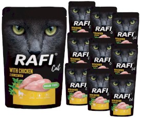 DOLINA NOTECI RAFI Cat Adult Kurczak bez zbóż 10x100g - Zdjęcie główne