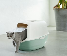 ROTHO Bailey Kuweta zamykana dla kota Błękitna / Piaskowa - Zdjęcie nr 4