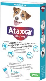KRKA Ataxxa Krople dla psa na kleszcze pchły 4-10kg 1szt. - Zdjęcie główne