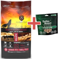 AMBROSIA Dog Adult Beef / Fresh Salmon Wołowina i Świeży Łosoś 2kg + GRATIS DOLINA NOTECI - Zdjęcie główne