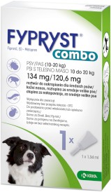 FYPRYST Combo Psy 10-20kg Krople na kleszcze pchły 1szt. - Zdjęcie główne
