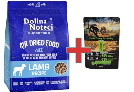 DOLINA NOTECI SuperFood Kot Danie Suszone Jagnięcina 1kg + 100g Karmy SuperPremium GRATIS !! - Zdjęcie główne