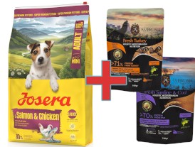 JOSERA Dog Mini Adult Salmon / Chicken 10kg + 200g Karmy SuperPremium GRATIS !! - Zdjęcie główne