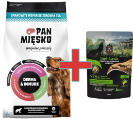 PAN MIĘSKO Derma Immune dla psów 3kg + 100g Karmy SuperPremium GRATIS !! - Zdjęcie główne