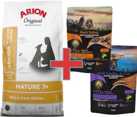 Arion Original Mature 7+ Senior Medium Large Chicken 12kg + 200g Karmy SuperPremium GRATIS !! - Zdjęcie główne