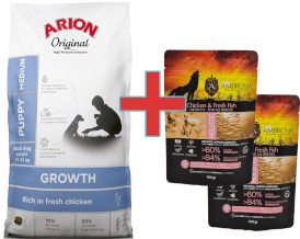 Arion Original Growth Puppy Medium Chicken 12kg + 200g Karmy SuperPremium GRATIS !! - Zdjęcie główne