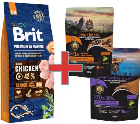 BRIT Premium by Nature Senior S + M 15kg + 200g Karmy SuperPremium GRATIS !! - Zdjęcie główne